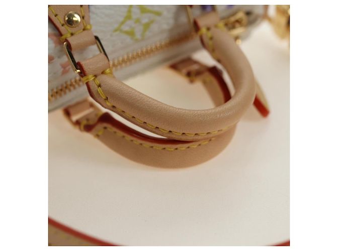 LOUIS VUITTON Portachiavi Micro Speedy Multicolor Bianco M03729 LV Auth 181949SAM - vista 6