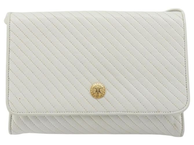 Céline Borsa a tracolla CELINE in pelle bianco oro autentica gh2134 D'oro - vista 13