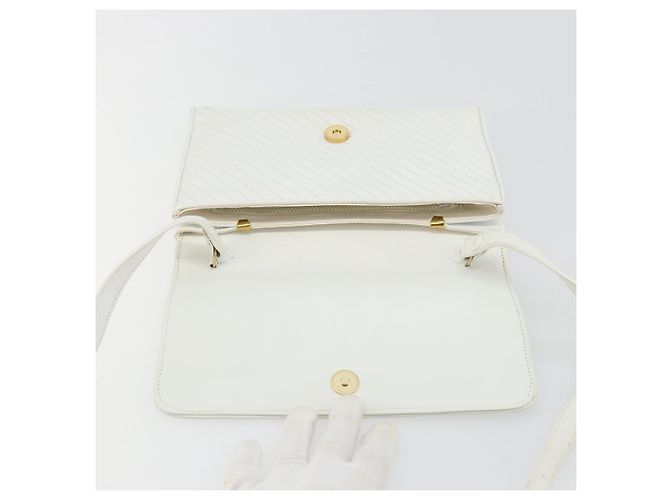 Céline Borsa a tracolla CELINE in pelle bianco oro autentica gh2134 D'oro - vista 9