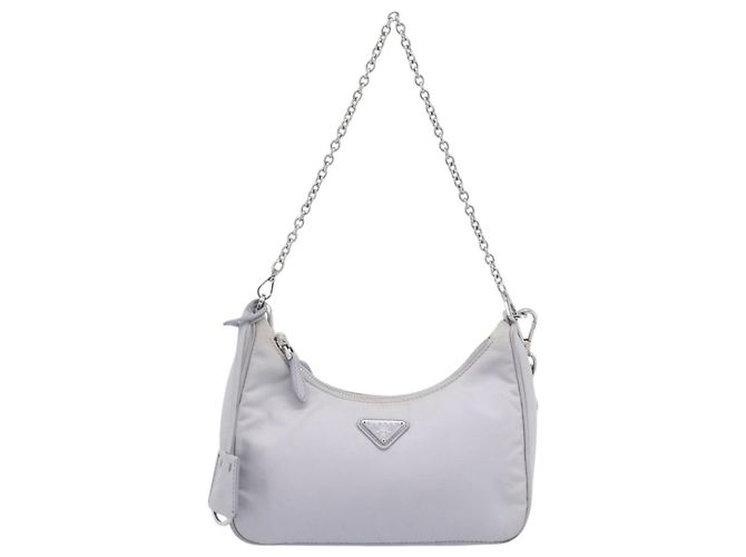 Borsa a tracolla PRADA Nylon Viola Argento Auth 184170V Porpora - vista 13