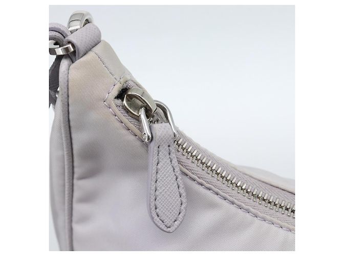 Borsa a tracolla PRADA Nylon Viola Argento Auth 184170V Porpora - vista 21