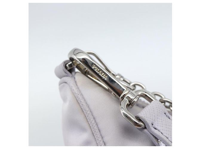 Borsa a tracolla PRADA Nylon Viola Argento Auth 184170V Porpora - vista 22