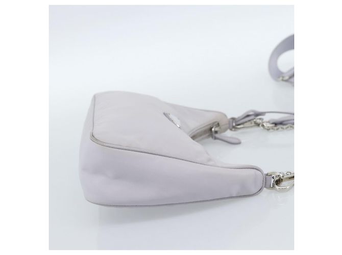 Borsa a tracolla PRADA Nylon Viola Argento Auth 184170V Porpora - vista 4