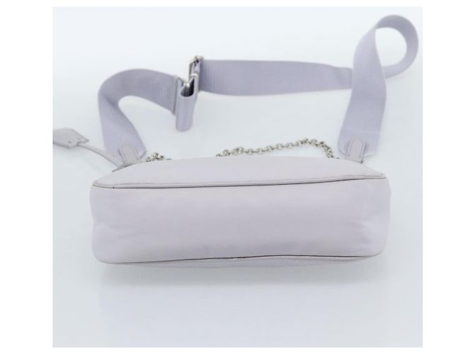 Borsa a tracolla PRADA Nylon Viola Argento Auth 184170V Porpora - vista 5