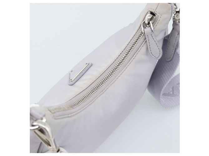 Borsa a tracolla PRADA Nylon Viola Argento Auth 184170V Porpora - vista 6