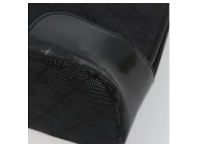 Borsa GUCCI GG Canvas Nera Oro 002 1122 Auth ka4562 Nero D'oro - vista 15