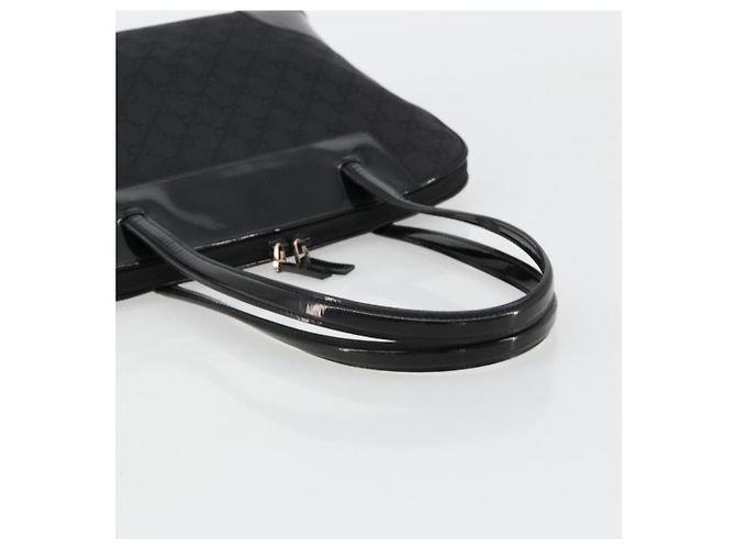 Borsa GUCCI GG Canvas Nera Oro 002 1122 Auth ka4562 Nero D'oro - vista 7