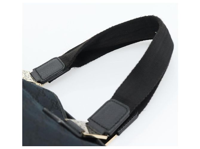 Borsa Tote GUCCI GG Canvas Nera Oro 145758 Auth 183257 Nero D'oro - vista 8