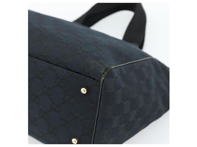 Borsa Tote GUCCI GG Canvas Nera Oro 145758 Auth 183257 Nero D'oro - vista 9