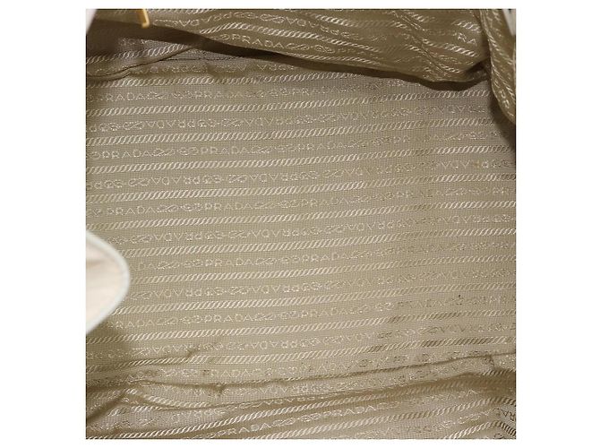 Borsa PRADA in pelle 2way Avorio Oro Auth 182009 D'oro Crudo - vista 10