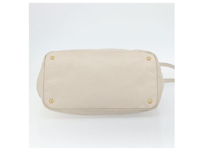 Borsa PRADA in pelle 2way Avorio Oro Auth 182009 D'oro Crudo - vista 5