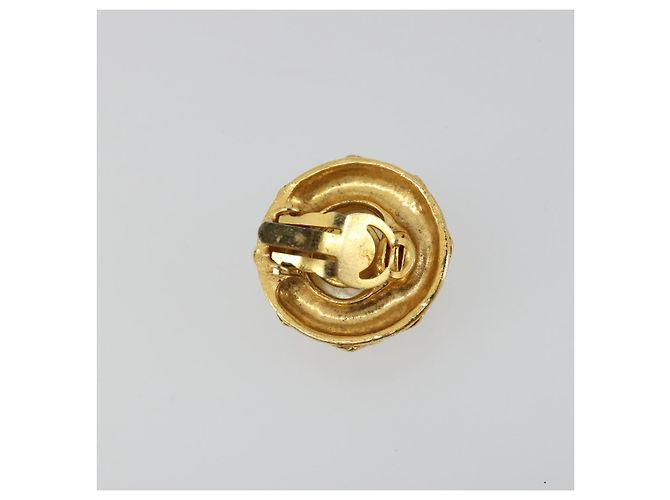 CHANEL Earring metal Gold Tone CC Auth 183501 - view 3