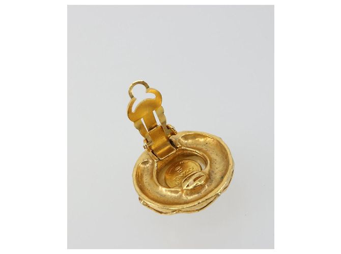 CHANEL Earring metal Gold Tone CC Auth 183501 - view 8