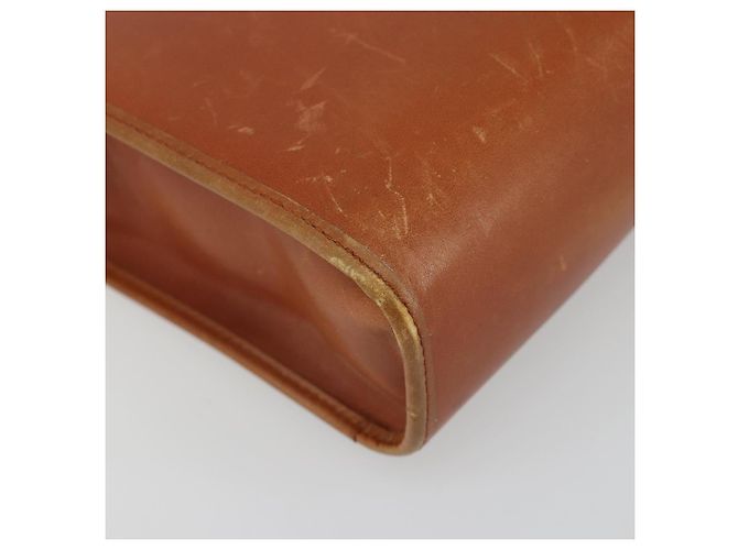 Borsa a tracolla Christian Dior in pelle marrone oro Auth 182105 D'oro - vista 14