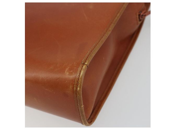 Borsa a tracolla Christian Dior in pelle marrone oro Auth 182105 D'oro - vista 15