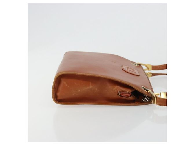 Borsa a tracolla Christian Dior in pelle marrone oro Auth 182105 D'oro - vista 3