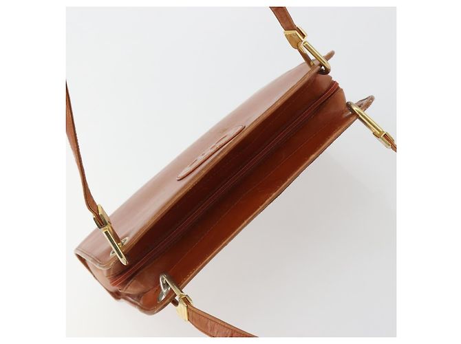 Borsa a tracolla Christian Dior in pelle marrone oro Auth 182105 D'oro - vista 6
