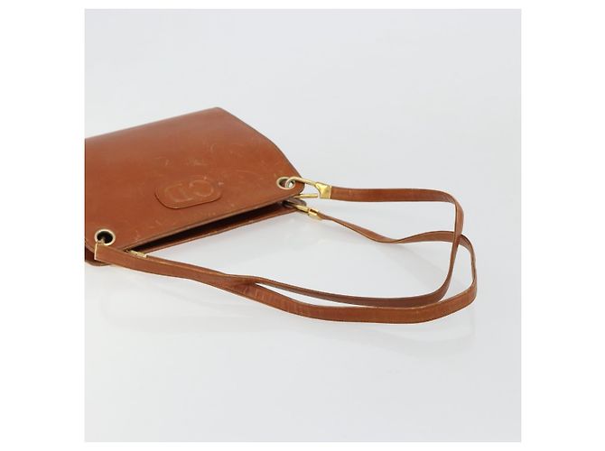 Borsa a tracolla Christian Dior in pelle marrone oro Auth 182105 D'oro - vista 7