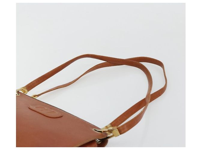 Borsa a tracolla Christian Dior in pelle marrone oro Auth 182105 D'oro - vista 8