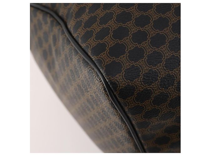 Céline Borsa Boston CELINE Macadam Canvas PVC Pelle 2way Nero Oro Auth 180526A D'oro - vista 17
