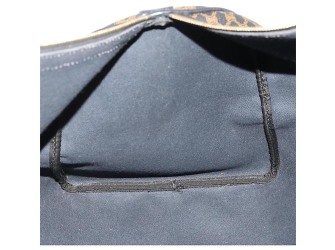 Céline Borsa Boston CELINE Macadam Canvas PVC Pelle 2way Nero Oro Auth 180526A D'oro - vista 23