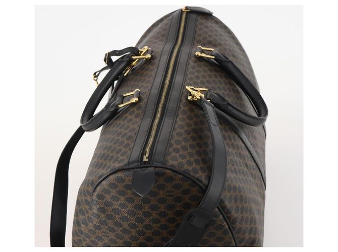 Céline Borsa Boston CELINE Macadam Canvas PVC Pelle 2way Nero Oro Auth 180526A D'oro - vista 6