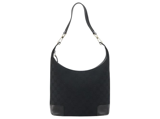 Borsa a Spalla GUCCI GG Canvas Nera Oro Auth 183032 Nero D'oro - vista 13