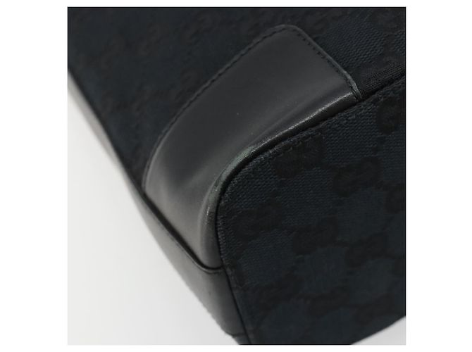 Borsa a Spalla GUCCI GG Canvas Nera Oro Auth 183032 Nero D'oro - vista 14