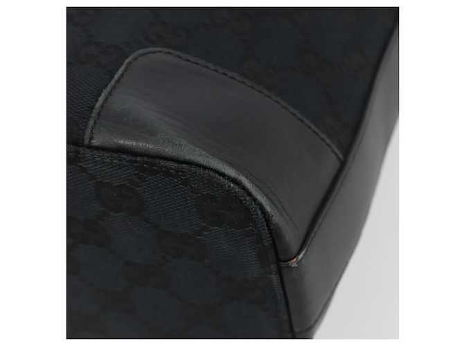 Borsa a Spalla GUCCI GG Canvas Nera Oro Auth 183032 Nero D'oro - vista 15