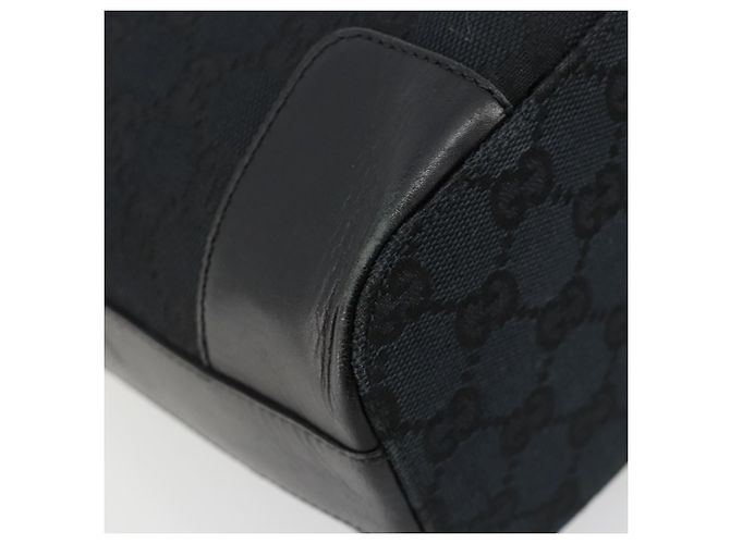 Borsa a Spalla GUCCI GG Canvas Nera Oro Auth 183032 Nero D'oro - vista 16