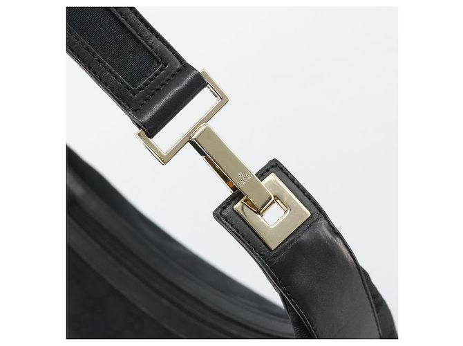 Borsa a Spalla GUCCI GG Canvas Nera Oro Auth 183032 Nero D'oro - vista 17