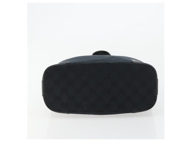 Borsa a Spalla GUCCI GG Canvas Nera Oro Auth 183032 Nero D'oro - vista 5