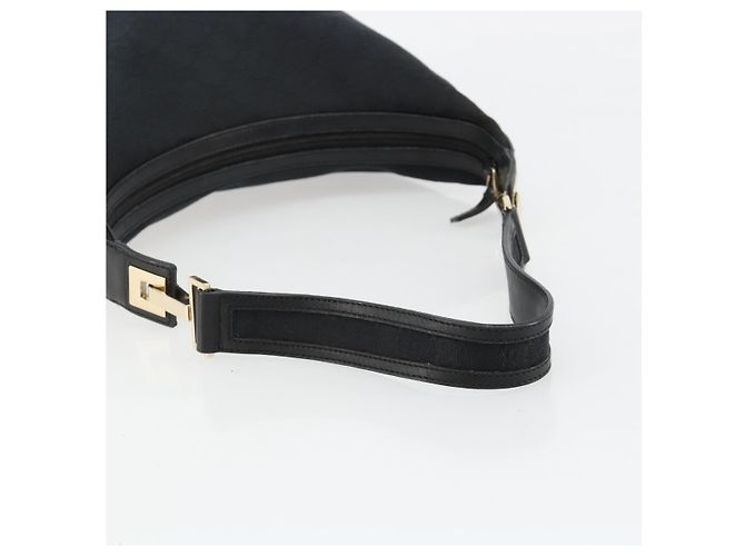 Borsa a Spalla GUCCI GG Canvas Nera Oro Auth 183032 Nero D'oro - vista 7
