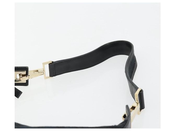 Borsa a Spalla GUCCI GG Canvas Nera Oro Auth 183032 Nero D'oro - vista 8