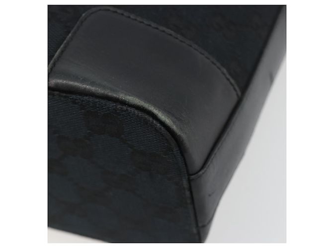 Borsa a Spalla GUCCI GG Canvas Nera Oro Auth 183032 Nero D'oro - vista 9