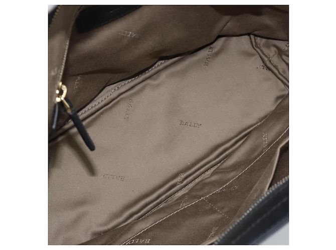 Borsa BALLY in pelle nera e oro Auth 184506 Nero D'oro - vista 11