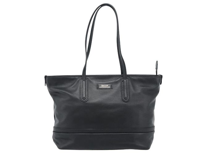 Borsa BALLY in pelle nera e oro Auth 184506 Nero D'oro - vista 13