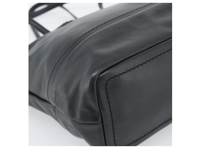 Borsa BALLY in pelle nera e oro Auth 184506 Nero D'oro - vista 14