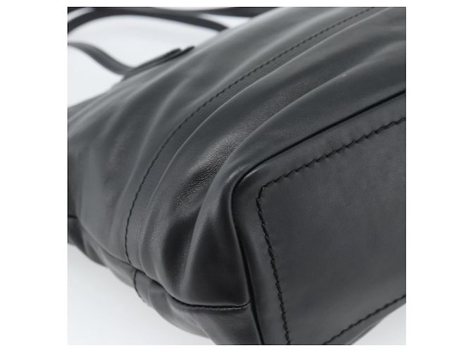 Borsa BALLY in pelle nera e oro Auth 184506 Nero D'oro - vista 16