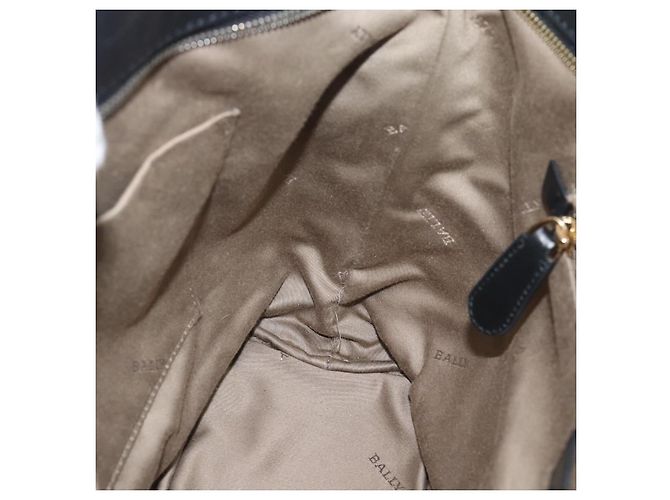 Borsa BALLY in pelle nera e oro Auth 184506 Nero D'oro - vista 20