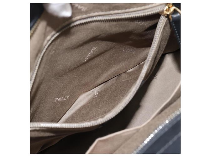 Borsa BALLY in pelle nera e oro Auth 184506 Nero D'oro - vista 22