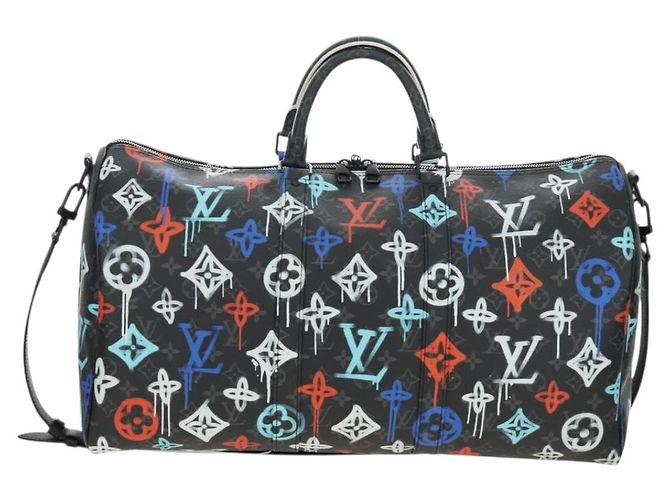 LOUIS VUITTON Eclipse Graffiti Keepall Bandouliere 50 Bag M21384 Auth 181959SM Monogramm - Ansicht 13