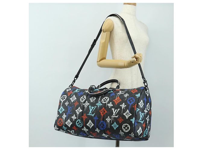 LOUIS VUITTON Eclipse Graffiti Keepall Bandouliere 50 Bag M21384 Auth 181959SM Monogramm - Ansicht 33