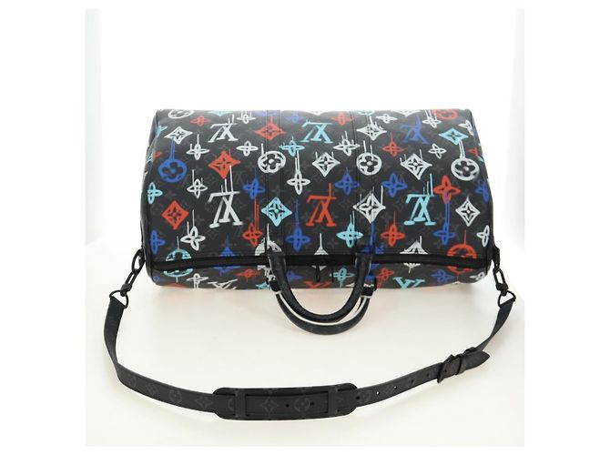 LOUIS VUITTON Eclipse Graffiti Keepall Bandouliere 50 Bag M21384 Auth 181959SM Monogramm - Ansicht 8