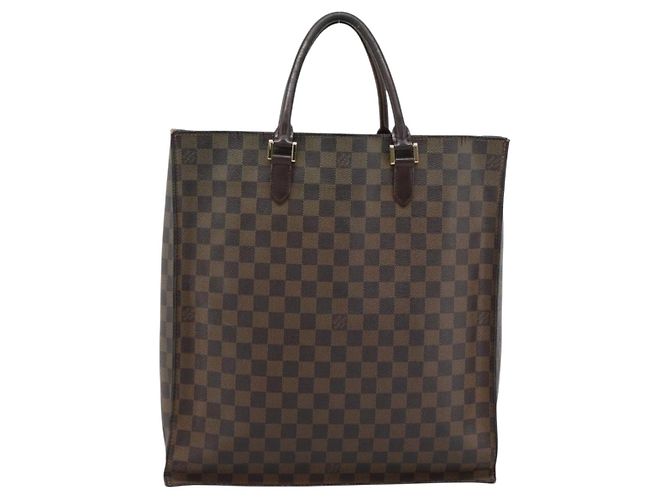 LOUIS VUITTON Damier Ebene Sac Plat Hand Bag N51140 LV Auth 184136 - vista 13