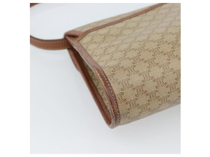 Céline Borsa a Spalla CELINE Macadam Canvas PVC Beige Oro Auth 183675 D'oro - vista 16