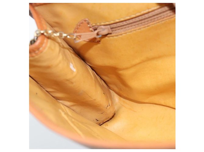 Céline Borsa a Spalla CELINE Macadam Canvas PVC Beige Oro Auth 183675 D'oro - vista 19