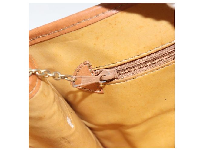 Céline Borsa a Spalla CELINE Macadam Canvas PVC Beige Oro Auth 183675 D'oro - vista 20