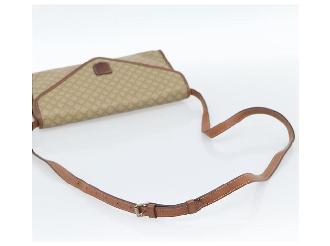 Céline Borsa a Spalla CELINE Macadam Canvas PVC Beige Oro Auth 183675 D'oro - vista 7