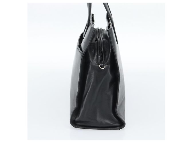 Bolso de mano LOEWE de cuero negro plata Auth ka4565A - vista 4